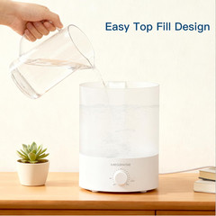 2 Pack 3.5L Ultrasonic Cool Mist Humidifier – Top-Fill, Essential Oil Diffuser,