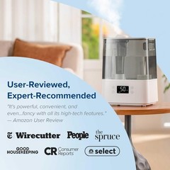 Humidificadores de 6 l para dormitorio, vapor caliente y frío inteligente para..