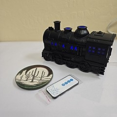 Steam Train Ultrasonic Cool Mist Humidifier for Baby Nursery Plants Black