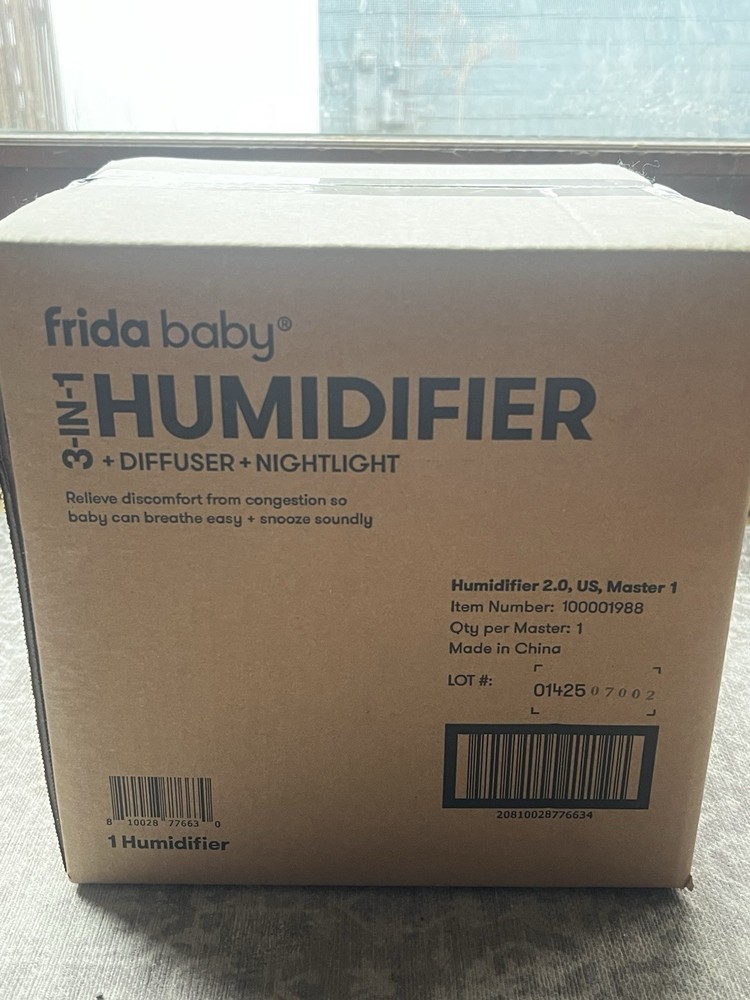 FridaBaby 3-in-1 Ultrasonic Humidifier Diffuser Night Light Tabletop White