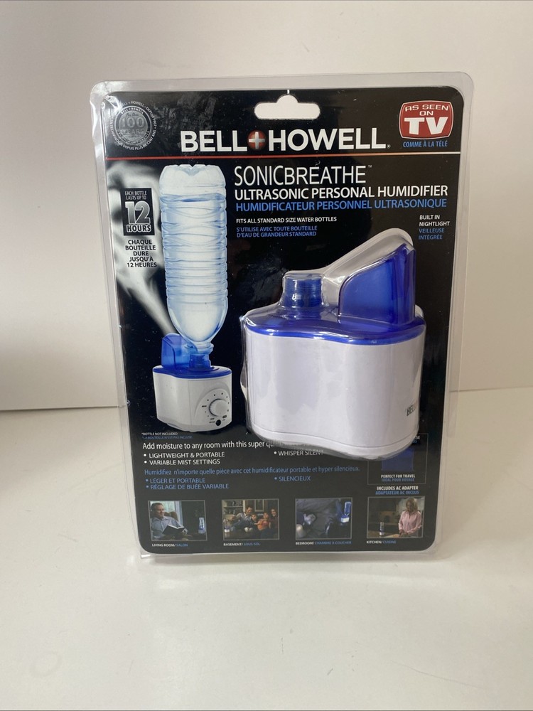 Bell+Howell Sonic Breathe Water Bottle Humidifier Lightweight & Portable