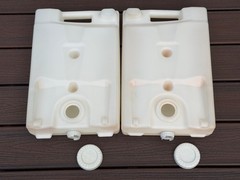 Pair OEM Emerson Electric Whole House Humidifier Water Reservoirs, Caps & Valves