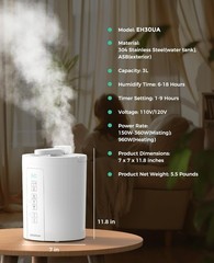 Jack & Rose Warm Mist Humidifier 3L/100oz Stainless Steel EH30UA – EASY CLEAN