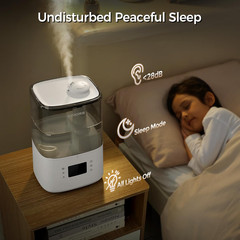 4.5L Warm and Cool Mist Ultrasonic Humidifier for Bedroom Large Room, Top Fill E