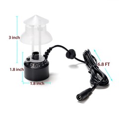 12 LED Mist Maker Fogger Ultrasonic Air Humidifer Atomizer Water Fountain Pond