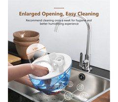 Homasy 2.2L Humidifier for HOME & OFFICE with Light,Quiet & Auto-of Cool Mist
