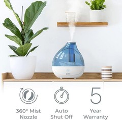 Mistaire Cool Mist Humidifier Quiet 25H for Bedroom Nursery Office Plants