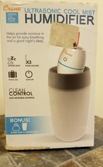 Crane Ultrasonic Cool Mist Mini Travel Humidifier – White – EE-5950
