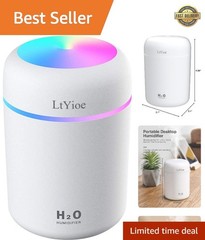 Colorful Cool Mini Humidifier, USB Personal Desktop Humidifier for Car, Offic…