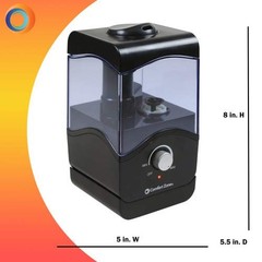 Comfort Zone CZHD10BK 0.15 Gallon Ultrasonic Aromatherapy Humidifier with Aut…