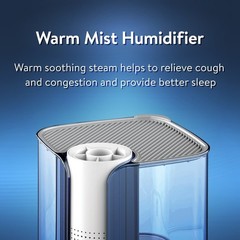 Warm Mist Humidifier Top Fill 1.3 Gal Auto Shut Off Essential Oil Tray 24H New