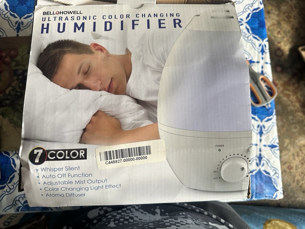 Bell Howell Ultrasonic Color Changing Humidifier 7 Color