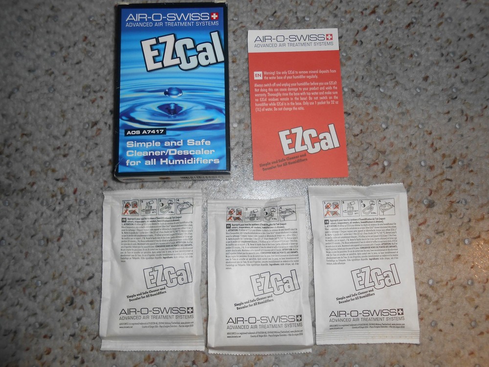 Air-O-Swiss A7417 Ez Cal Cleaner Descaler 3 Pack for all Humidifiers