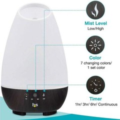 HealthSmart Aromatherapy Essential Oil Diffuser and Cool Mist Humidifier (500mL)