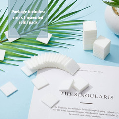 100 Pcs Square Humidifier Essential Oil Pads, 1×0.12 Unscented Replacement