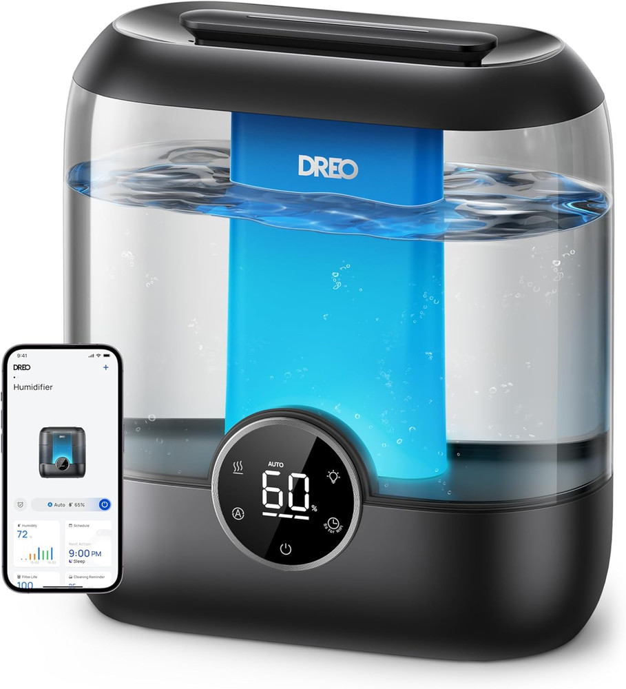 Smart Humidifiers for Bedroom, 6L Top Fill Supersized Cool Mist Humidifier for L