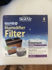 (2) 4 packs BestAir ES12-C Humidifier Filters, 8 Filters Total 4 Not In Orig Box