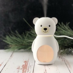 LED Light Cartoon White Teddy Bear USB Humidifier