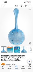 3 Protec HUMIDIFIER CLEANING BALL Cartridges Model PC1V1 Replacement Cartridge