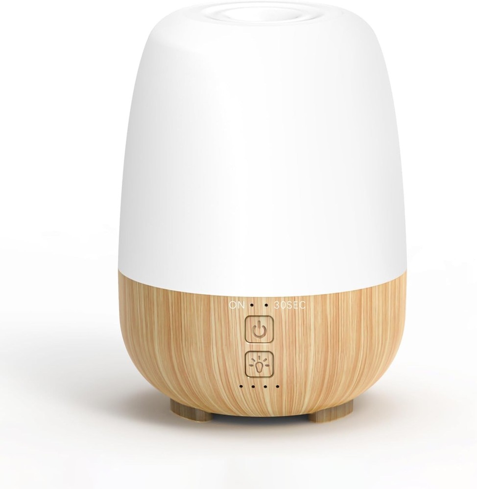 150ML Cordless Essential Oil Diffuser, Built-in 6000mAH Yellow Wood