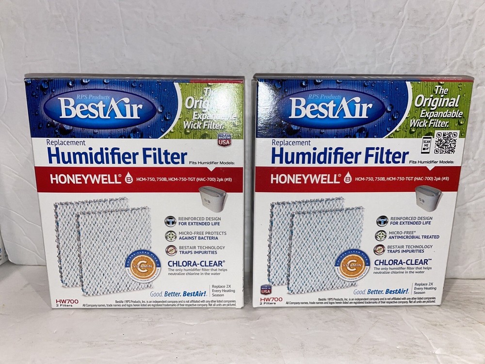 BestAir HW700 Humidifier Filter 2 PACK Replacement (Honeywell HAC-700) Lot Of 2