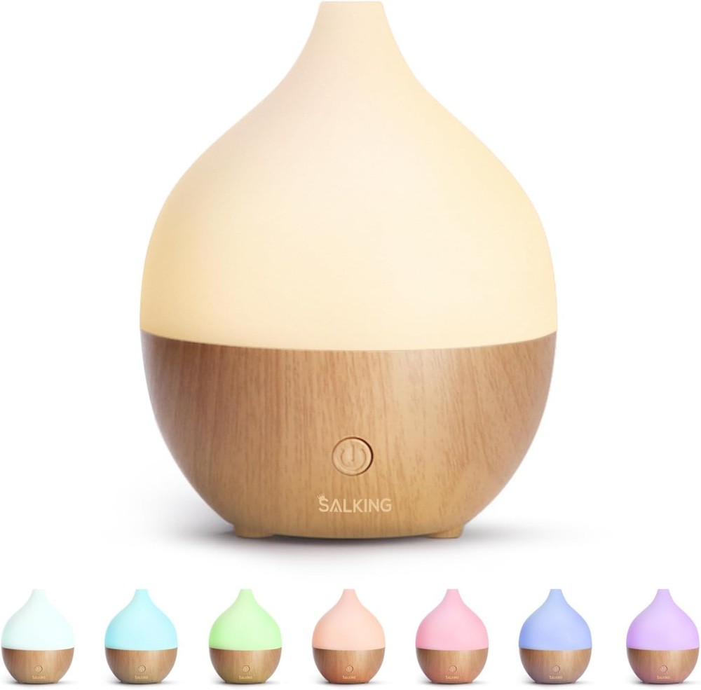 SALKING 100ml Small Ultrasonic Essential Oil Diffuser with Warm White Lights