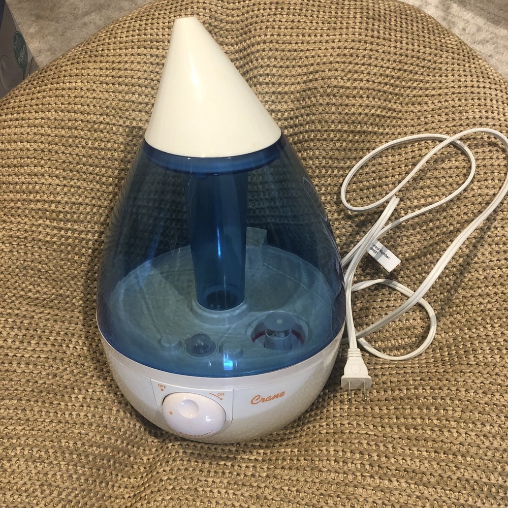 Crane 1 Gal Drop Ultrasonic Cool Mist Humidifier for Medium/Large Rooms
