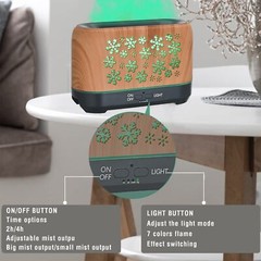 Electric Humidifier LED Remote Colorful Diffuser Aromatherapy SnowFlake Gift
