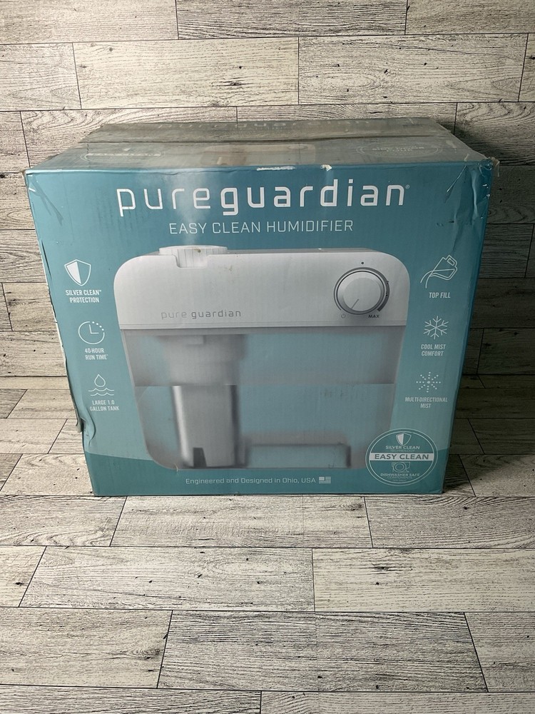 PureGuardian Humidifier H1035 Ultrasonic Cool Mist Portable 1gal Tank Easy Clean