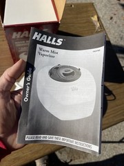Vintage HALLS® Warm Mist Humidifier 1 GAL Clear/White, tested HLS700