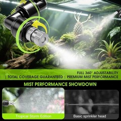 FMATOZ Automatic Reptile Mister Timer 360 Nozzle Terrarium Misting System