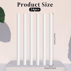 24 Pack Humidifier Wick Sticks Replacement 5.35 x 0.3 Inch Cotton Refill
