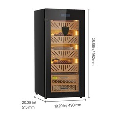Electric Humidor Cabinet 105L 1000 Count Compressor Cooling Humidity Control