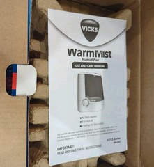 Vicks Warm Mist Humidifier Filter Free New Open Box 1 Gallon/12 Hrs Med/LG Room