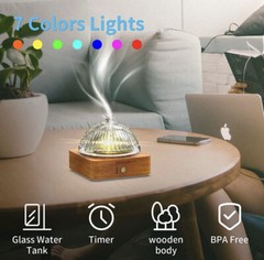 Glass Essential Oil Diffuser ,200Ml Glass Reservoir , Colorful Light Ultra Quiet