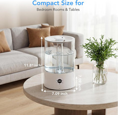 4L Top Fill Humidifier for Bedroom, Auto Constant Humidity, Smart Control, Quiet