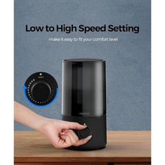 Quiet Ultrasonic Humidifier Kids Room Vertical Space Saving Design Auto Shut Off