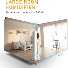 2.1 Gal. Ultrasonic Top Fill Humidifier with 3 Speed, LCD Display for Bedroom La