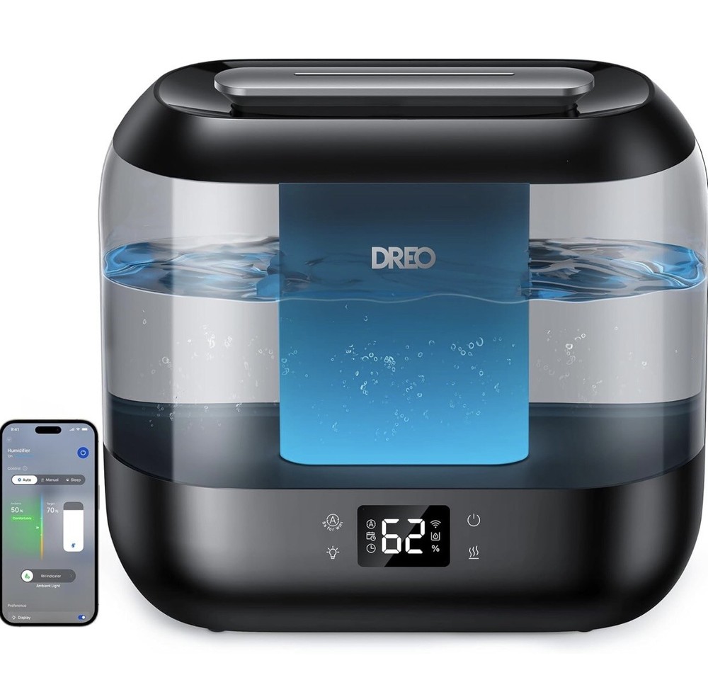 DREO Humidifiers for Bedroom, 4L Top Fill, 36H Runtime, 28 dB Quiet Cool Mist
