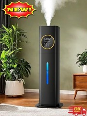 Humidificador grande para dormitorio con luz nocturna, 8 litros (2.1 galones), h