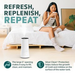 PureGuardian 90-Hour, 1.6 Top Fill Cool Mist Ultrasonic Humidifier Large Rooms