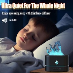 250ml USB Air Humidifier Essential Oil Aroma Diffuser 3D Flame Mist Home Decor