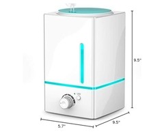 Exqline 1500ml Large Aroma Essential Oil Diffuser – 1500ml, White