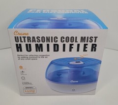 Crane EE-5951 0.2 Gallon Ultrasonic Cool Mist Personal Humidifier – Blue White
