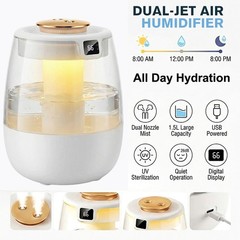 1.5L Humidifiers for Bedroom Indoor Ultrasonic Cool Mist LED Humidifier Top Fill