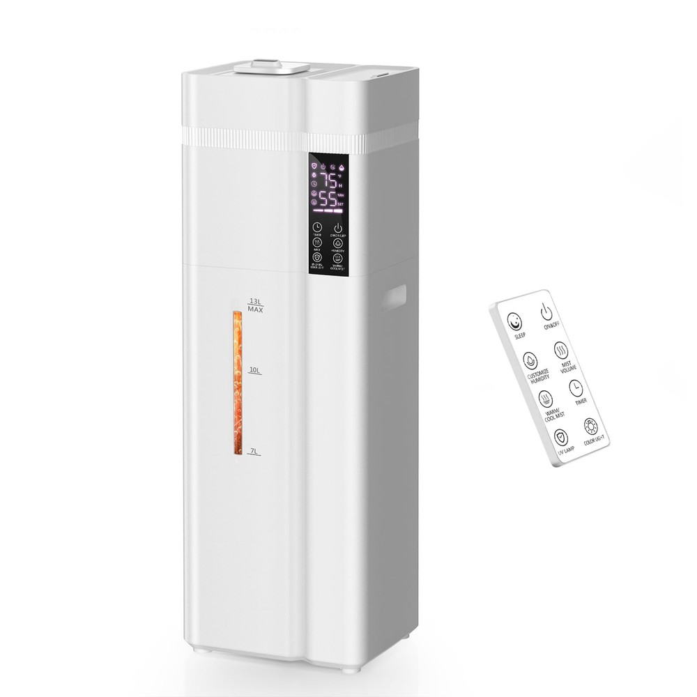 13L Ultrasonic Humidifier Cool Warm Mist 800ft² 72H Timer