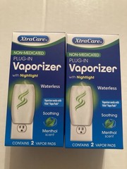 Xtra Care plug in vaporizer pads and nightlight nonmedicated sooth menthol scent