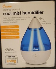 Crane Filter Free Ultrasonic Cool Mist Humidifier 1/2 Gallon EE 5302