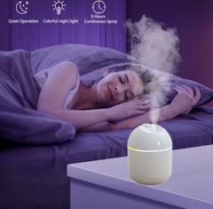 USB Mini Cool Mist Humidifier 7-Color Night Light Quiet 6 Hr 60 sq ft