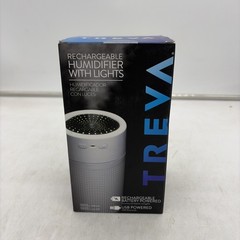 Treva Portable Cool Mist Mini Humidifier w/ Colored LED Lights USB Rechargeable